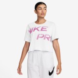 Γυναικεία Κοντομάνικη Μπλούζα Προπόνησης Λευκή - Nike Pro 
