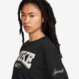 Γυναικεία Κοντομάνικη Μπλούζα Μαύρη - Nike Sportswear Varzity Εικόνα 1