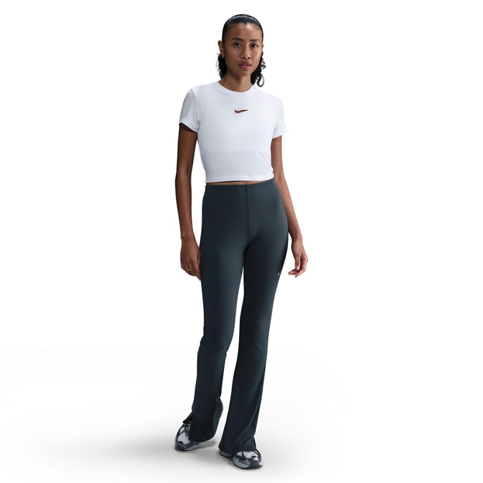 Γυναικεία Κοντομάνικη Μπλούζα Λευκή - Nike Sportswear Chill Knit