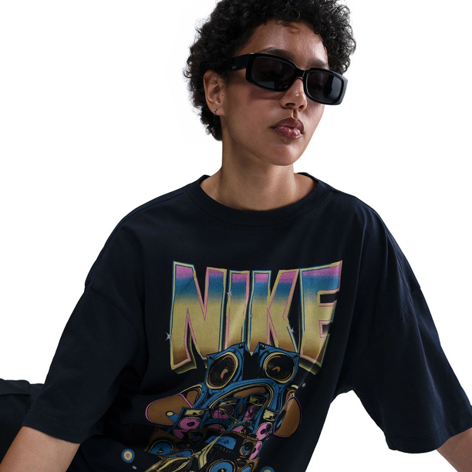 Γυναικεία Κοντομάνικη Μπλούζα Μαύρη - Nike Sportswear