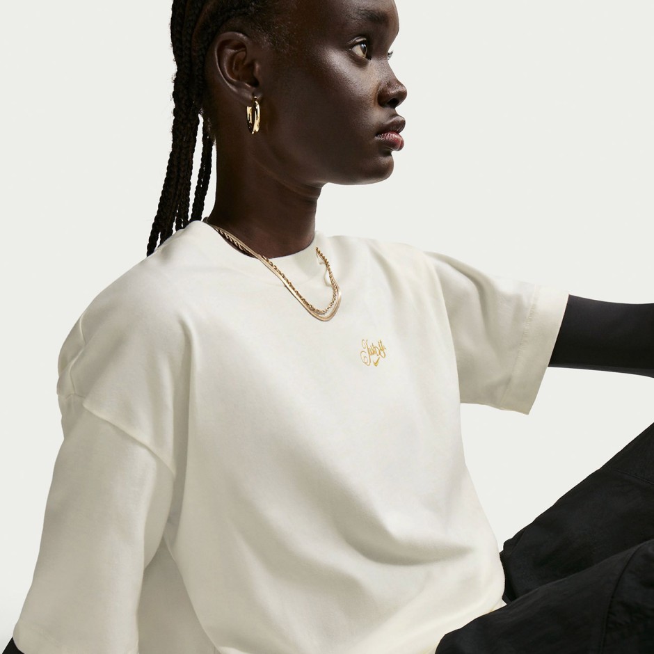 NIKE W NSW SS TEE OS JDI SCRIPT IO3525-133 Ecru