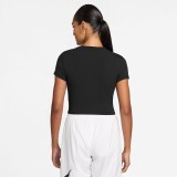 Γυναικεία Κοντομάνικη Μπλούζα Μαύρη - Nike Sportswear Chill Knit Εικόνα 0