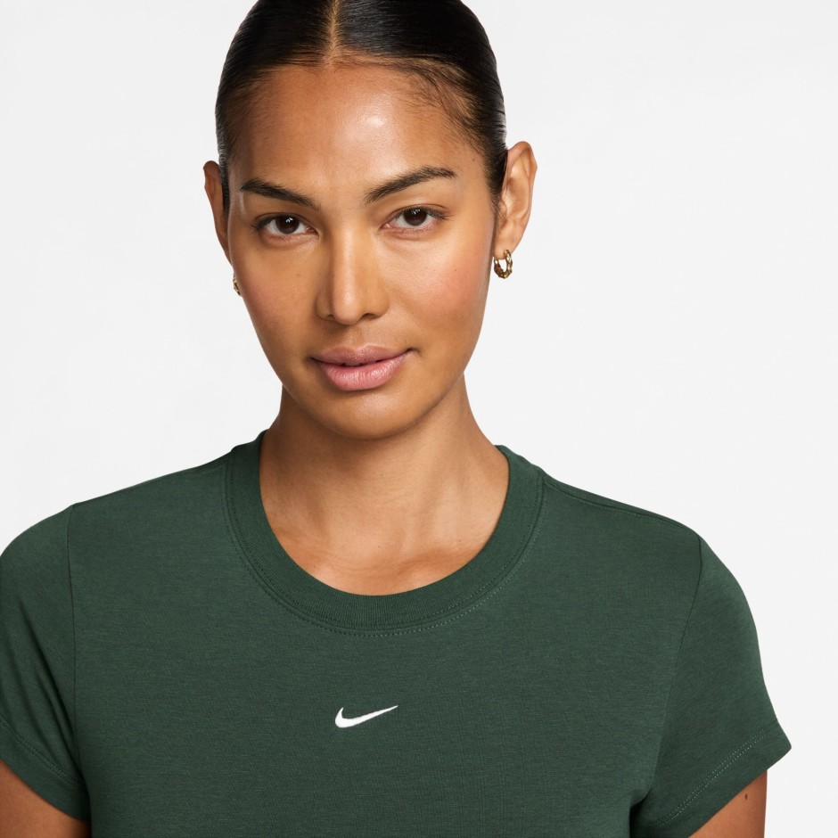 Γυναικεία Κοντομάνικη Μπλούζα Κυπαρισσί - Nike Sportswear Chill Knit