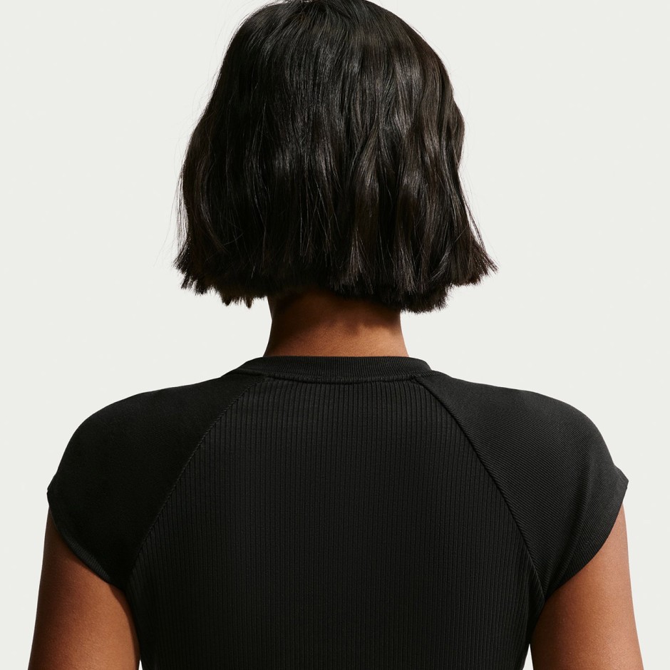 NIKE W NSW CHILL KNIT RIB SS TOP IF0242-010 Black