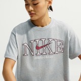 Γυναικεία Κοντομάνικη Μπλούζα Γκρι - Nike Sportswear Classic Εικόνα 3