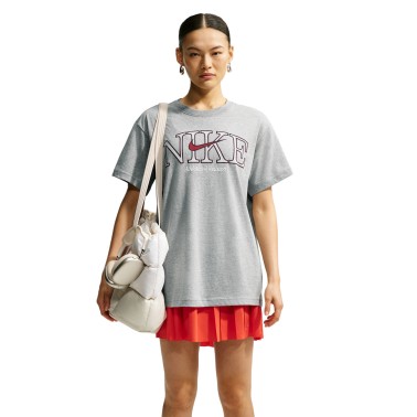 Γυναικεία Κοντομάνικη Μπλούζα Γκρι - Nike Sportswear Classic