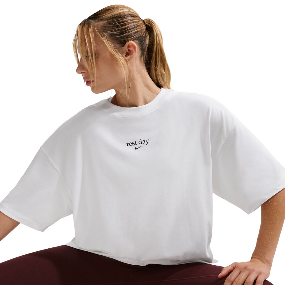 Γυναικεία Κοντομάνικη Μπλούζα Λευκή - Nike Dri-FIT