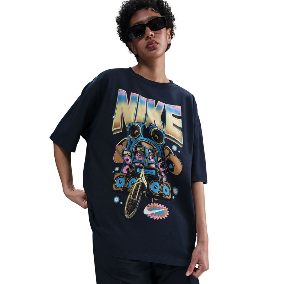 Γυναικεία Κοντομάνικη Μπλούζα Μαύρη - Nike Sportswear