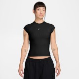 NIKE W NSW CHILL KNIT RIB SS TOP IF0242-010 Black Image 