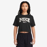 Γυναικεία Κοντομάνικη Μπλούζα Μαύρη - Nike Sportswear Varzity Εικόνα 