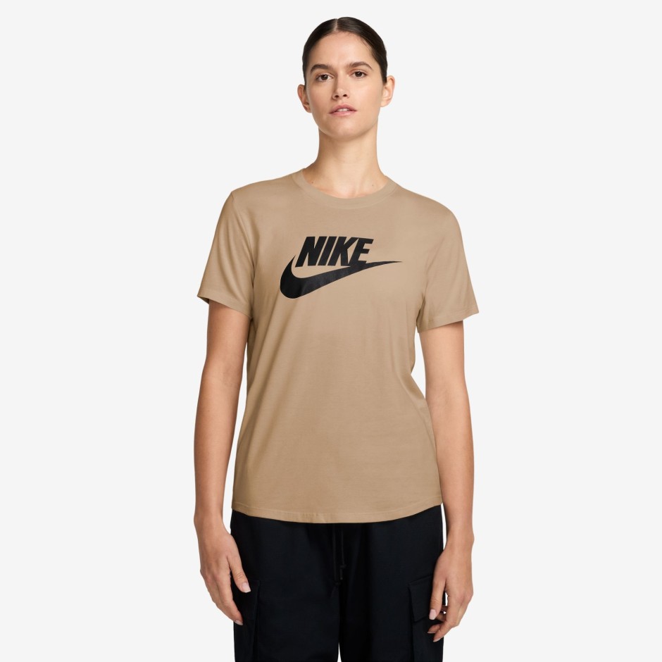 Γυναικεία Κοντομάνικη Μπλούζα Μπεζ - Nike Sportswear Essentials