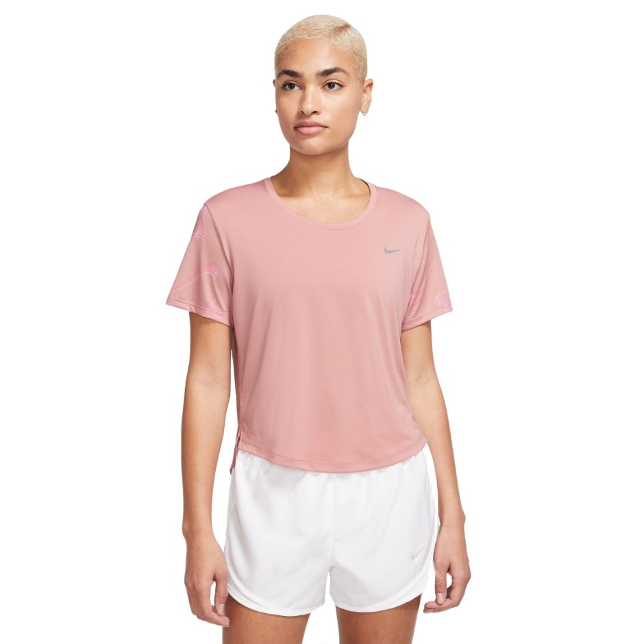 NIKE W NK DF SWOOSH AOP SS CROP FB4681-618 Pink