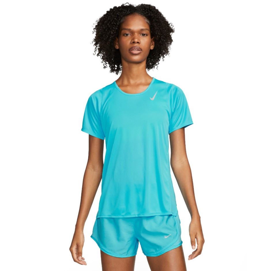 NIKE W NK DF RACE TOP SS DD5927-416 Turquoise
