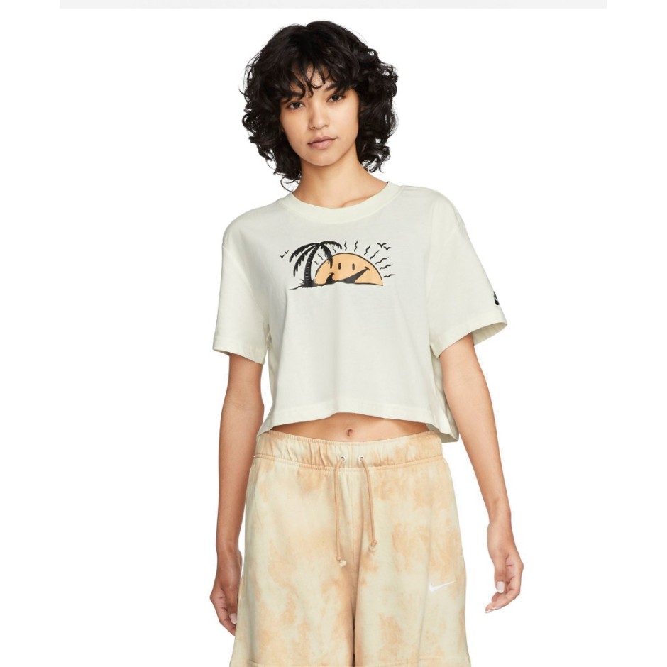 NIKE W NSW TEE CROP FW DQ3309-133 Ecru