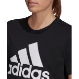 adidas Performance ESSENTIALS LOGO BOYFRIEND TEE GL0781 Μαύρο