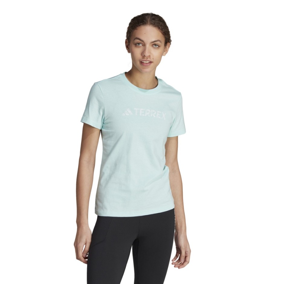 adidas Performance W LOGO TEE HY1713 Turquoise
