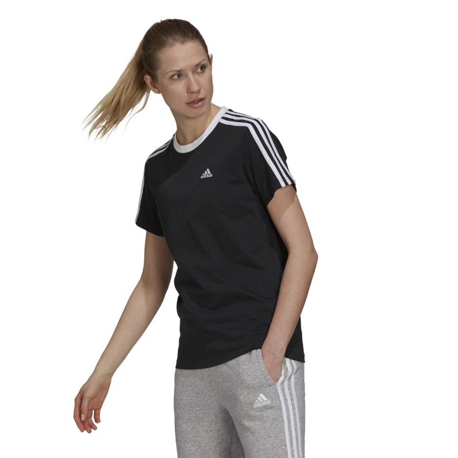 adidas Sportswear ESSENTIALS 3-STRIPES TEE GS1379 Μαύρο