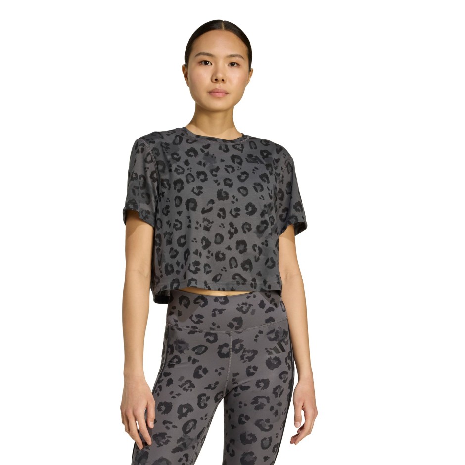 adidas Performance WE T-SHIRT AOP JN2646 Coal