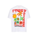 Γυναικεία Κοντομάνικη Μπλούζα Λευκή - Funky Buddha Εικόνα 5