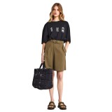 Γυναικεία Κοντομάνικη Μπλούζα Μαύρη - Funky Buddha Εικόνα 1