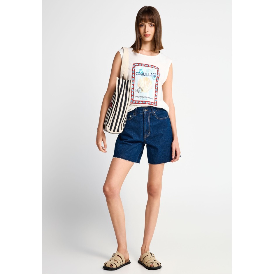 FUNKY BUDDHA  FBL013-140-04-OFF WHITE Εκρού