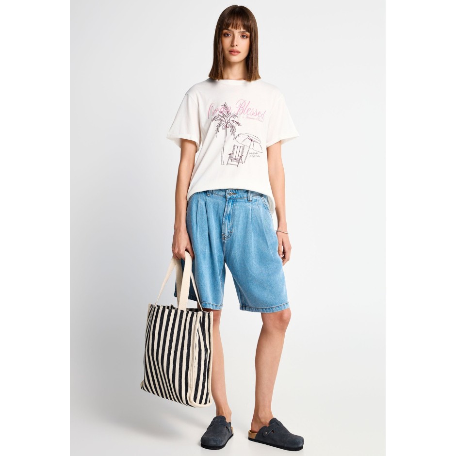 FUNKY BUDDHA  FBL013-142-04-OFF WHITE Εκρού