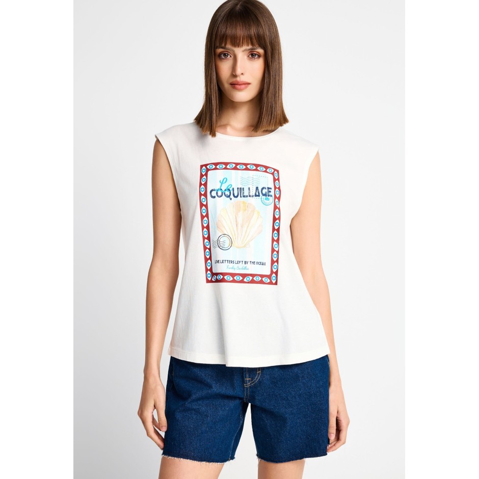 FUNKY BUDDHA  FBL013-140-04-OFF WHITE Εκρού