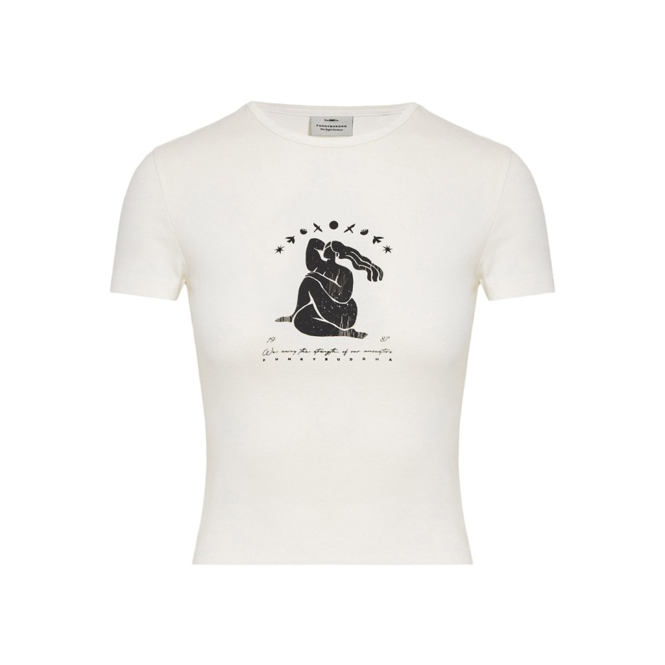 Women's T-Shirt Ecru - Funky Buddha