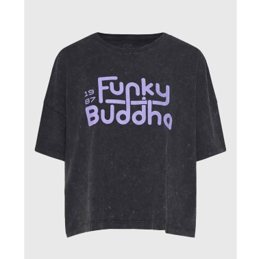Γυναικεία Κοντομάνικη Μπλούζα Μαύρη - Funky Buddha