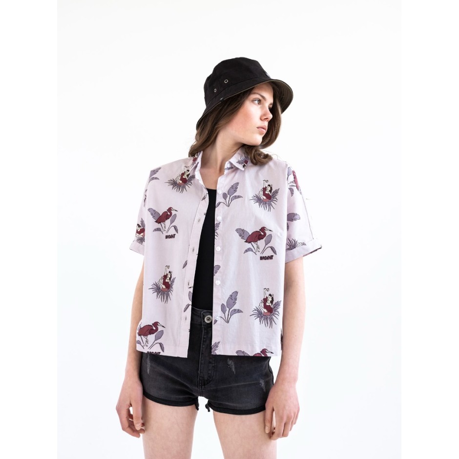 BASEHIT WOMEN'S S/S SHIRT 201.BW61.10-PR 187 ROSE Pink