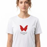 Γυναικεία Κοντομάνικη Μπλούζα Λευκή - Target Butterfly Εικόνα 1