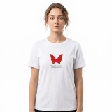 Γυναικεία Κοντομάνικη Μπλούζα Λευκή - Target Butterfly Εικόνα 