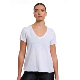 BODYTALK Λευκό - Γυναικεία Κοντομάνικη Μπλούζα 