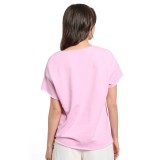 Γυναικεία Κοντομάνικη Μπλούζα Ροζ - Bodytalk