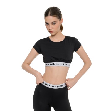 Γυναικείο Crop Top Μαύρο - Bodytalk