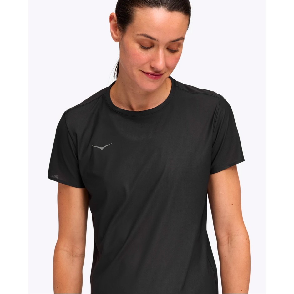 Γυναικεία Κοντομάνικη Μπλούζα Μαύρη - HOKA ONE ONE Airolite 2.0