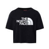 The North Face S/S Cropped Easy Μαύρο - Γυναικεία Κοντομάνικη Μπλούζα