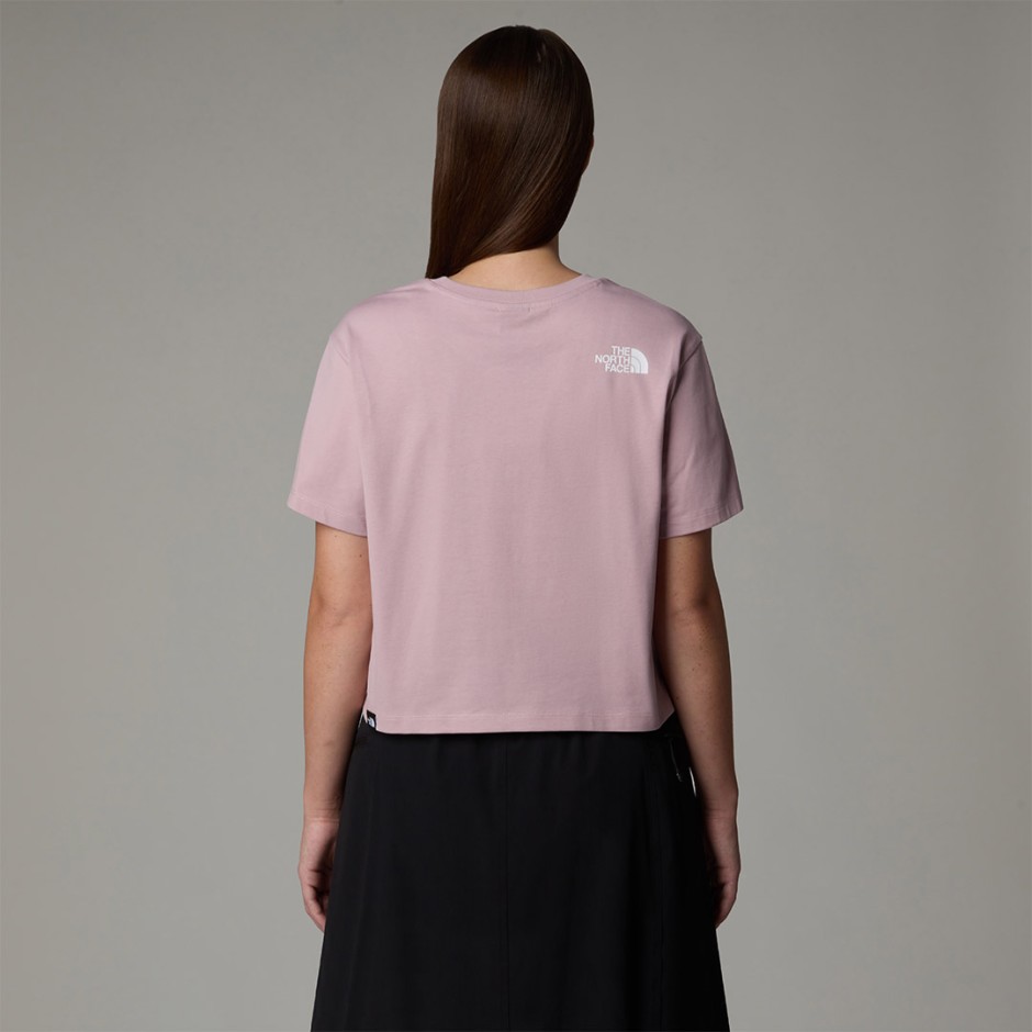 THE NORTH FACE SIMPLE DOME CROPPED SLIM TEE NF0A87U40SO-0SO Pink