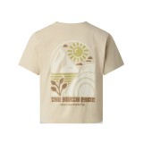 Women's T-Shirt Ecru - The North Face Sun Regular Graphic Image 0