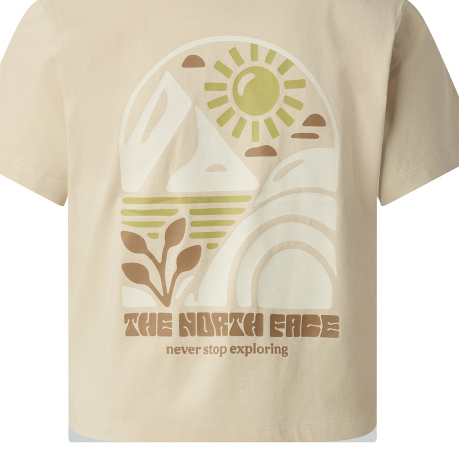 Women's T-Shirt Ecru - The North Face Sun Regular Graphic