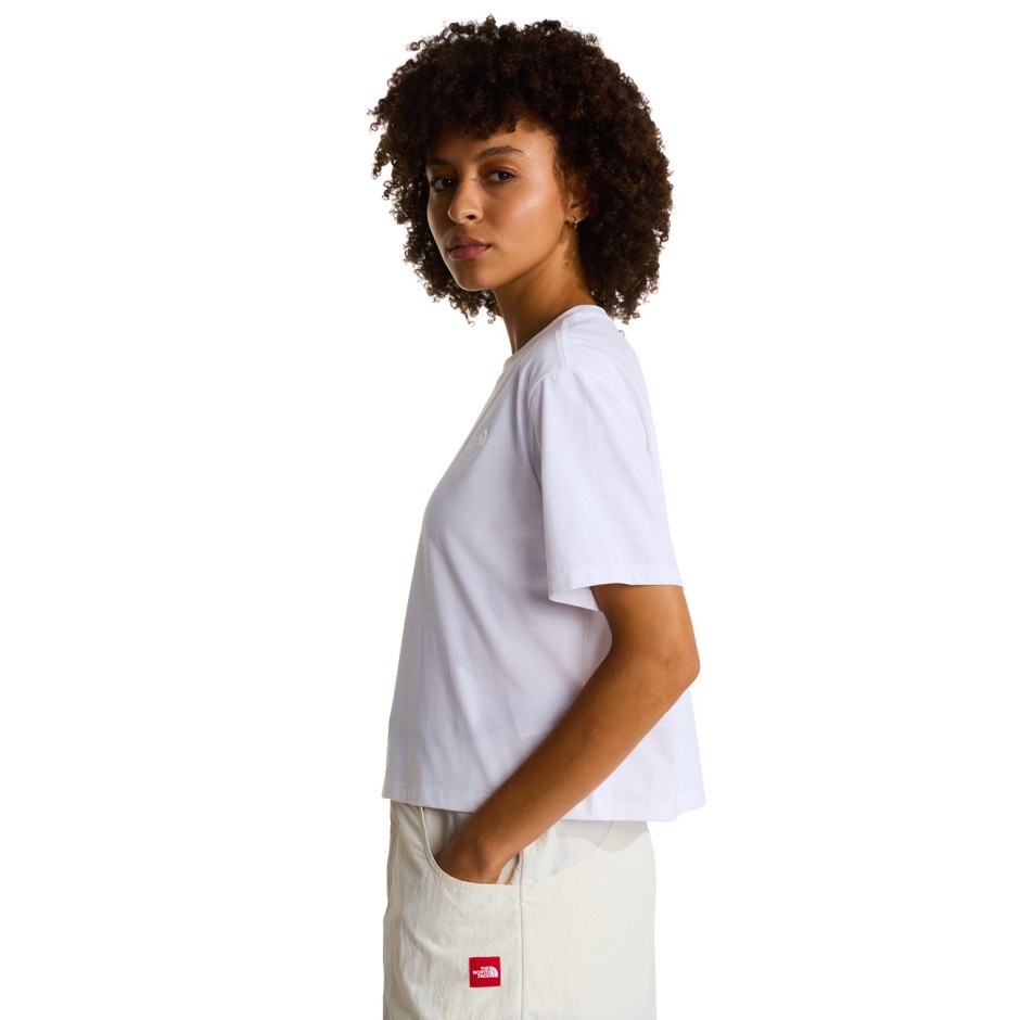 Women's T-Shirt White - The North Face Evolution Simple Dome Cropped 