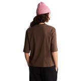 Women's T-Shirt Brown - The North Face TNF Essential Simple Dome Image 0
