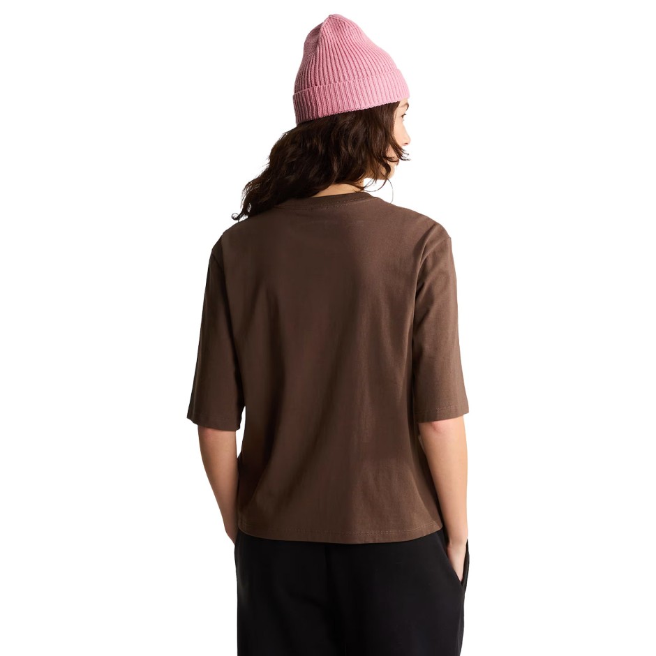 Women's T-Shirt Brown - The North Face TNF Essential Simple Dome