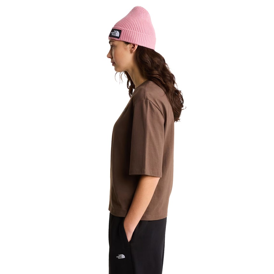 Women's T-Shirt Brown - The North Face TNF Essential Simple Dome