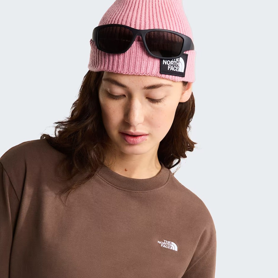 Women's T-Shirt Brown - The North Face TNF Essential Simple Dome