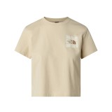 Women's T-Shirt Ecru - The North Face Sun Regular Graphic Image 