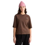 Women's T-Shirt Brown - The North Face TNF Essential Simple Dome Image 