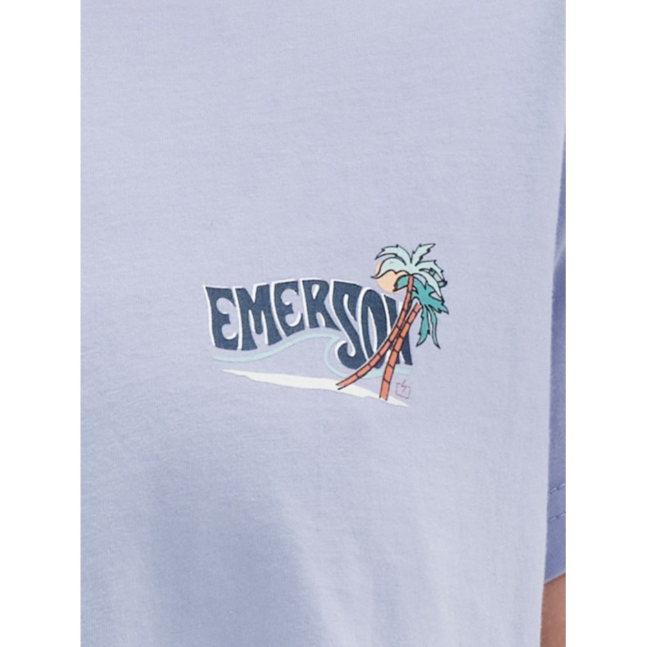 Γυναικεία Κοντομάνικη Μπλούζα Λιλά - Emerson