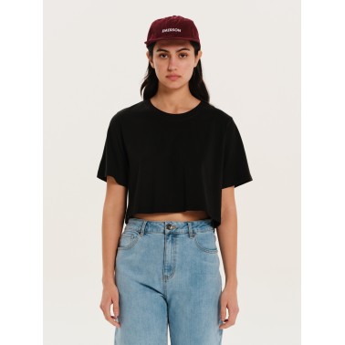 Γυναικεία Κοντομάνικη Μπλούζα Μαύρη - EMERSON 