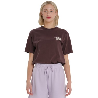 Γυναικεία Κοντομάνικη Μπλούζα Μπορντό - EMERSON Cat 'Problem Child'
